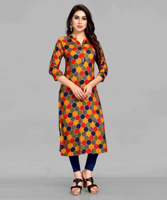 Multicolor printed rayon ethnic-kurtis 1