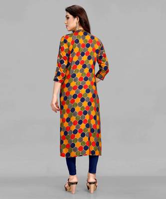 Multicolor printed rayon ethnic-kurtis 2