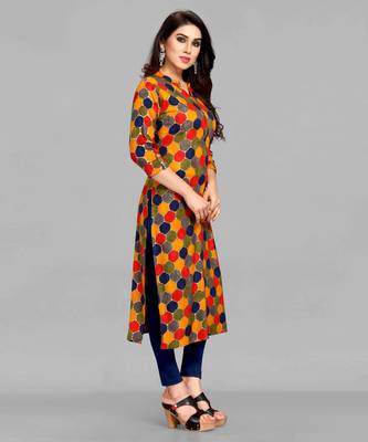 Multicolor printed rayon ethnic-kurtis 3