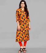 Multicolor printed rayon ethnic-kurtis