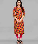 Multicolor printed rayon ethnic-kurtis