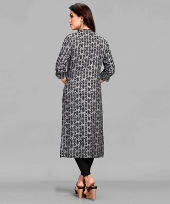 Black printed rayon ethnic-kurtis 2