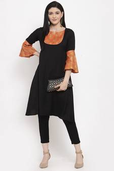 Black handloom cotton salwar