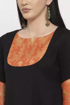 Black handloom cotton salwar