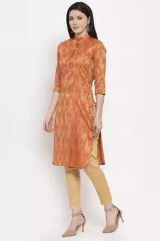 Orange handloom cotton salwar