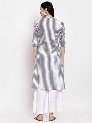 Grey handloom viscose rayon salwar 4