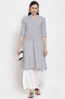 Grey handloom viscose rayon salwar