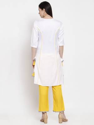 White handloom rayon salwar 4