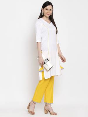 White handloom rayon salwar 5