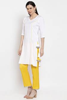 White handloom rayon salwar