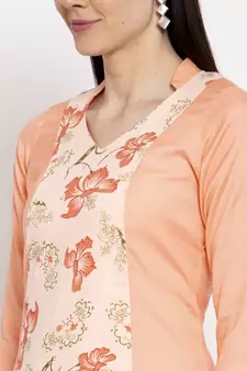 Orange handloom viscose rayon salwar