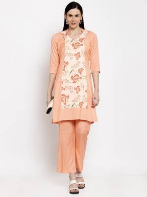 Orange handloom viscose rayon salwar 1