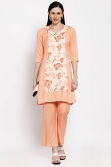 Orange handloom viscose rayon salwar