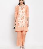 Orange handloom viscose rayon salwar