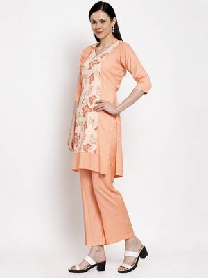 Orange handloom viscose rayon salwar 4