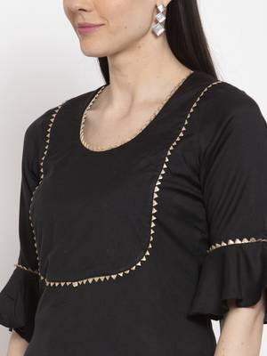 Black handloom viscose rayon salwar 3