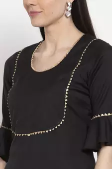 Black handloom viscose rayon salwar