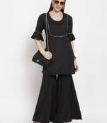 Black handloom viscose rayon salwar