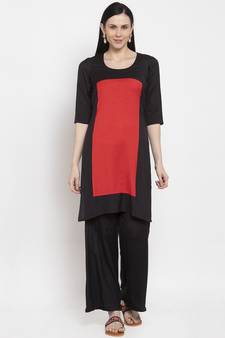 Black handloom viscose rayon salwar