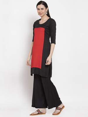 Black handloom viscose rayon salwar 4