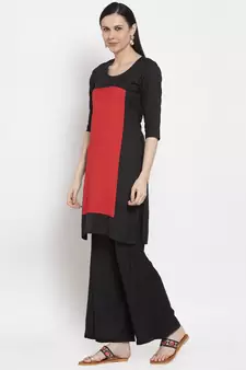 Black handloom viscose rayon salwar