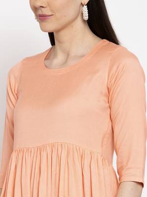 Orange handloom viscose rayon salwar 3