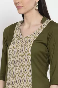 Green handloom viscose rayon salwar