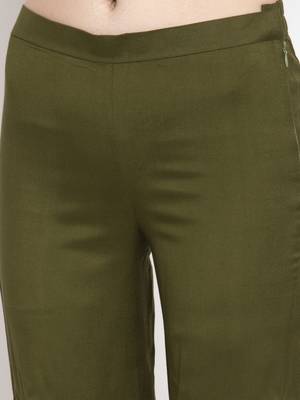 Green handloom viscose rayon salwar 3