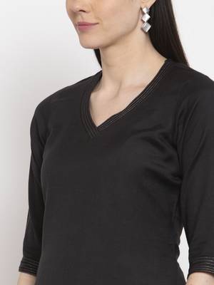 Black handloom viscose rayon salwar 3