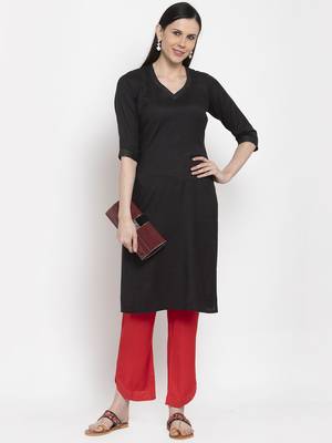 Black handloom viscose rayon salwar 1