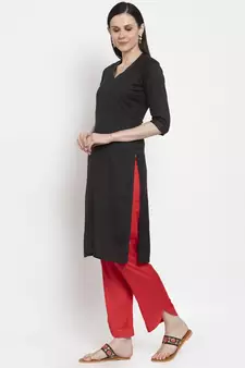 Black handloom viscose rayon salwar