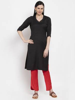 Black handloom viscose rayon salwar 5