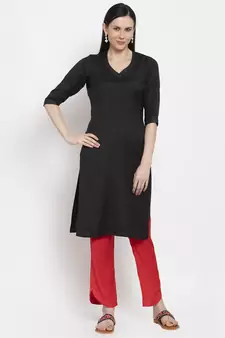 Black handloom viscose rayon salwar