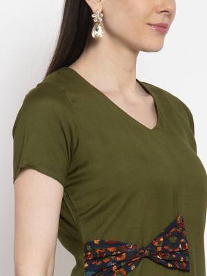 Green handloom viscose rayon salwar 3