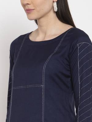 Blue handloom viscose rayon salwar 2