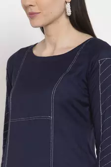 Blue handloom viscose rayon salwar