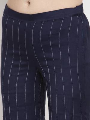 Blue handloom viscose rayon salwar 3