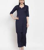 Blue handloom viscose rayon salwar