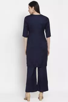 Blue handloom viscose rayon salwar