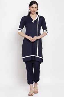 Blue handloom viscose rayon salwar
