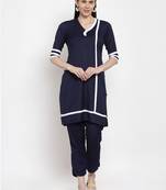 Blue handloom viscose rayon salwar