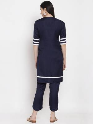 Blue handloom viscose rayon salwar 4