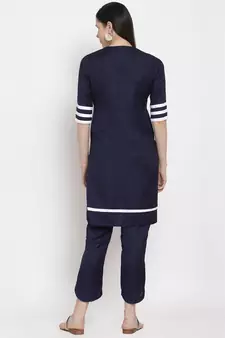 Blue handloom viscose rayon salwar