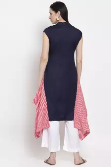 Blue handloom viscose rayon salwar