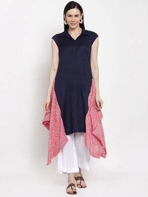 Blue handloom viscose rayon salwar 5