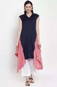 Blue handloom viscose rayon salwar