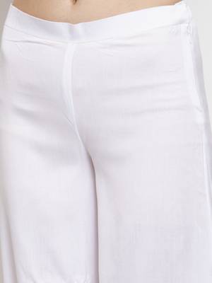 White handloom viscose rayon salwar 4
