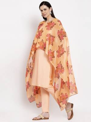Orange handloom kota doria salwar 1