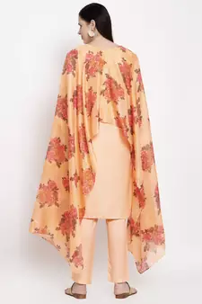 Orange handloom kota doria salwar