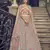 PEACH SEQUINS EMBROIDERED NET SEMI STITCHED BRIDAL LEHENGA
